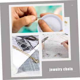 TEHAUX 6pcs Jewelry Making Chain Flat Colors Versatile Bracelet Material for Necklaces Earrings Handbags for Crafting and Accessories