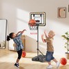 Kids Indoor Basketball Hoop with Scoreboard & Timer,Toddler Adjustable Height