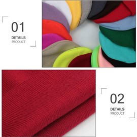 TYONMUJO Unisex Adult Knit Beanies for Men Women Warm Snug Hat Cap Pink