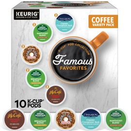 Keurig Famous Favorites Variety Pack, Single-Serve K-Cup Pods, 10 Count