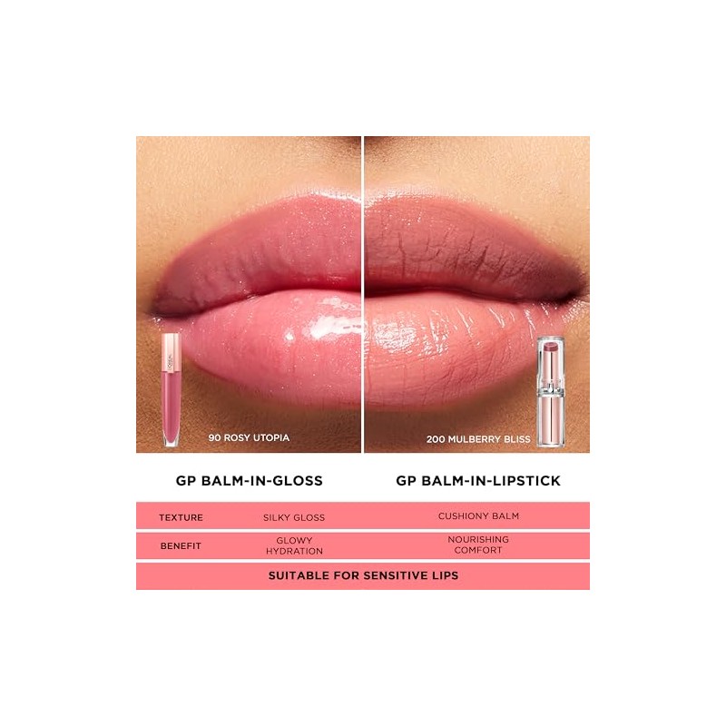 L'Oreal Paris Glow Paradise Hydrating Balm-in-Lipstick Bálsamo acolchado con extracto