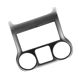 REPAIROCK 1 Pcs Central Console Dashboard Panel Cover Trim for Jeep Wrangler JK JKU 2011-2017 Dash Air Vent Cover Trims Carbon Fiber Pattern ABS Black