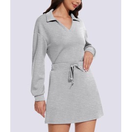 Casly Lamiit Two Piece Sets for Women 2024 Fashion Trendy Tracksuit Workout Skorts Sweat Short Sets Lounge Casual Jogger Travel Sweatsuit Light Grey XL