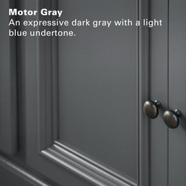 KILZ Tribute Cabinet Paint & Trim Paint, Interior/Exterior, Semigloss, Motor Gray, 1 Quart