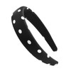axy Wide Headband with Fabric Padded and Dots Pattern –