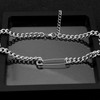 LIBERTY-M Necklace, Unisex, Safety Pin Chain, 0.2 inch (6 mm),