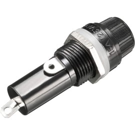 Kiligen 10pcs 5x20mm Fuse Holder AC 10A 250V Black Screw Cap Fuse Holder, Panel Mount Screw Cap Fuse Holder