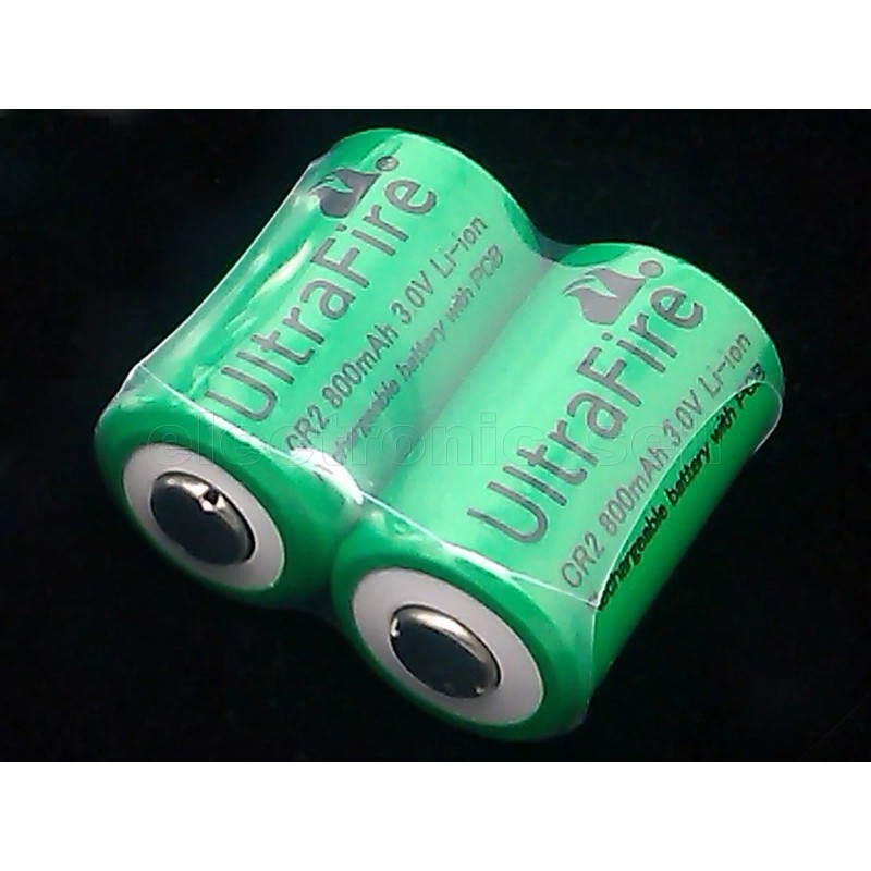 UltraFire 2 PC UltraFire CR2 800mAh 3.0V Li-ion Rechargeable Battery