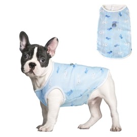 Dog Cooling Vest, Breathable Dogs Cooling Coat, Comfortable Pet Safety Jacket, Summer Dog Vest for Medium Small Pet Dogs Outdoor Hiking Training(Blue) (M)