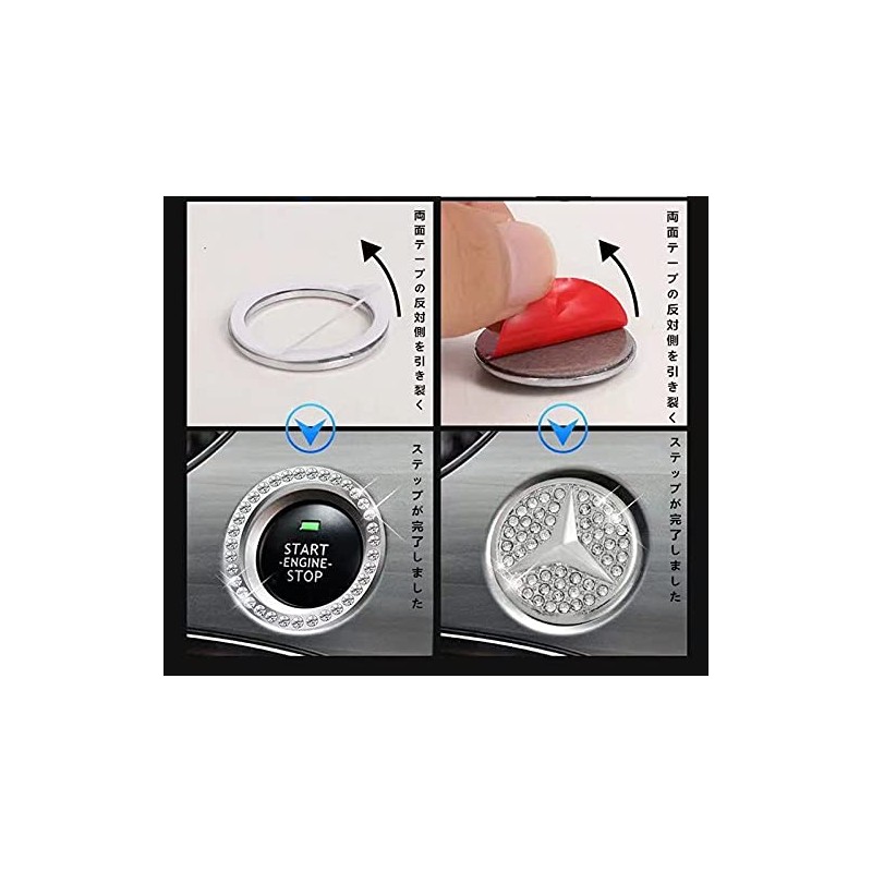 MUTOO Toyota Engine Start Button Ring Push Starter Switch Swaroski