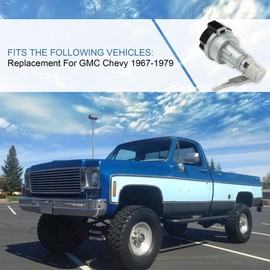 JDMSPEED Ignition Lock Cylinder Starter Switch In Dash With 2 Keys LS105 1116683 Replacement For GMC Chevy 1967-1979 US84 LS411 1125 7 Pin