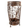 Brelso Super Quality Umbrella Stand, Umbrella Holder, Antique Look Metal, Entry Hallway Décor, Round Style, w/Removable Drip Tray. (Gold-Brown)