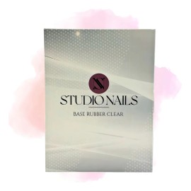 Caja Con 6 Esmaltes Rubber Base Clear 10ml C/u. Studio Nails Color Transparente