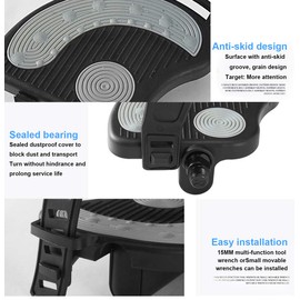 Beyoung Exercise Bike Pedals with Straps, 9/16" Stationary Recumbent Bike Pedals for Indoor Exercycle Bike,Spin Bike,Toe Cages for Peloton Bike, 1 Pair