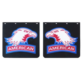 FUTAIHE Mud Flaps for Semi Trucks American Eagle PVC Tractor Trailer Heavy Duty Rubber Mudflaps Splash Guard, 24 x 24Inch, 2PCS