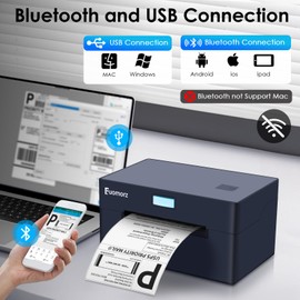 Fuomorz Bluetooth Thermal Shipping Label Printer 4×6 Label Makers for Small Business and Family Compatible with Windows,Mac,Android,iOS Widely Used for Ebay, Amazon, Shopify, Etsy, USPS