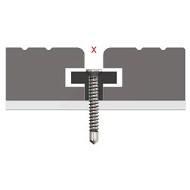 WPC Mounting Clips Glass Fibre Reinforced Pack of 100 for Screwing Flooring Including Screws