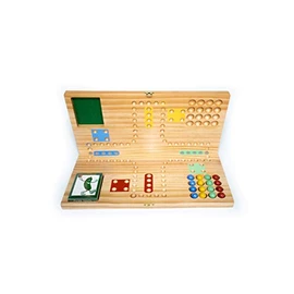 Pickle Sports Get Out Card Marble Wood Board Game (Folding Portable Travel Board)