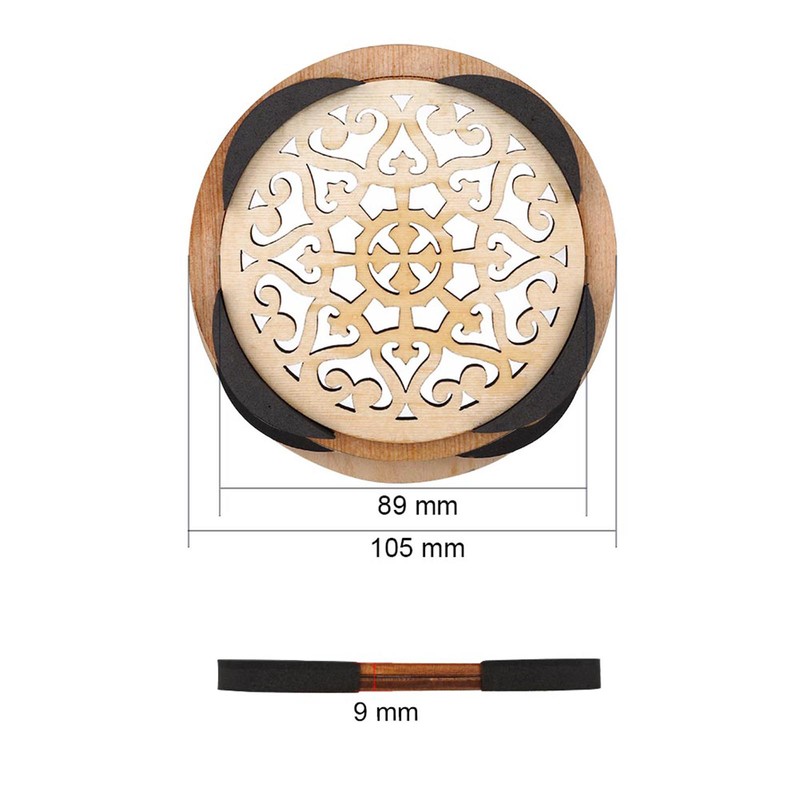 Wood Sponge Guitar Sound Hole Cover Block Protector for Acoustic