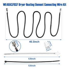 WE49X37037 Dryer Heater Wire Repair Kit, Dryer Heating Element Connecting Wire Kit, Dryer Parts Harness and Connectors Wiring, Dryer Heating Wire Fit for GE, Hotpoint Dryer Parts