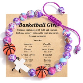 EPVIDO Basketball Gifts for Teen Girls Basketball Bracelet Birthday Christmas Graduation Easter Stocking Stuffer