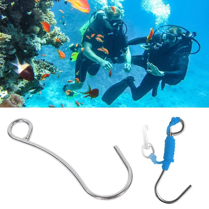 Tbest Diving Reef, Stainless Steel Reef Hook, Diving Single Hook,