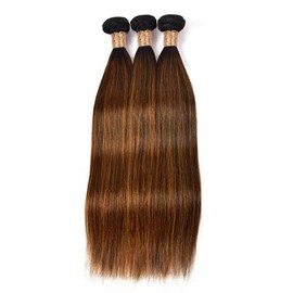 HeioWuio 430 Straight Human Hair 3 Bundles Hair Extensions 24 26 28 Inches