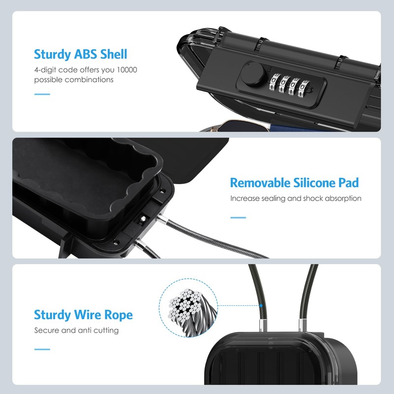 Brifit Portable Key Safe, Mini Safe with 4 Digit Number