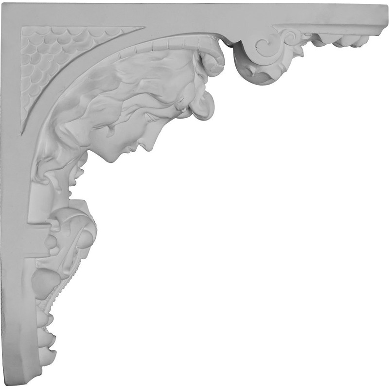 Endurathane Hestia Corbel, 5"W x 10"D x 10"H, Factory Primed