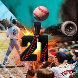 SKQIR Number Necklace for Men Baseball Black Baseball Jersey Number Pendant for Athletes Number Chain for Boys Sport Stainless Steel Baseball gifts number 5 baseball necklace