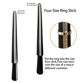 Ring Sizer UK Ring Measurement Tool, Ring Size Measure UK A-Z US Finger Size Measuring Belt Size Stick Gauge Set Jewellery Sizing Scales Kit for Wedding Ring Diameter Women Men