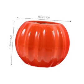 Generic Pumpkin Shape Ceramic Vase Decor Artistic Floral Arrangement Vase for Home Aesthetic Decor Durable and Odorless for Living Room and Dining Table
