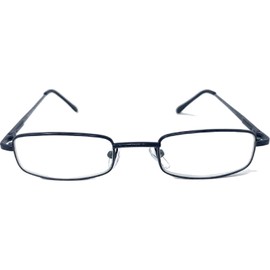 Incredible Bargains The Winston, Metal Rectangle Reading Glasses, Unisex Half Readers + 3.00 Matte Black