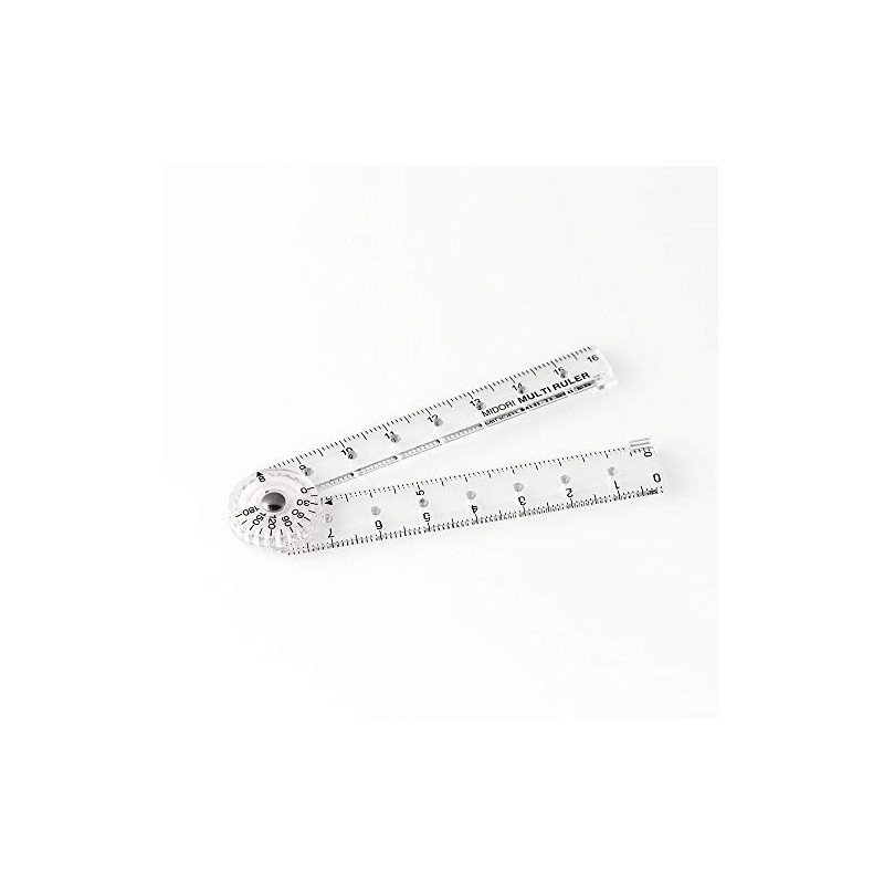 DESIGNPHIL 42263006 Midori Multi Ruler, 6.3 pulgadas (16 cm), Transparente