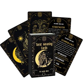 Knana 78 Tarot Cards with Meanings on Them Text Pattern Tarot Cards Learning Tarot Card for Beginners
