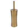 Toilet Brush Set Stainless Steel Gloden Space Saving Soft Durable