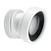 McAlpine WC-CON7A 14 Degree Angle Rigid WC Connector, White