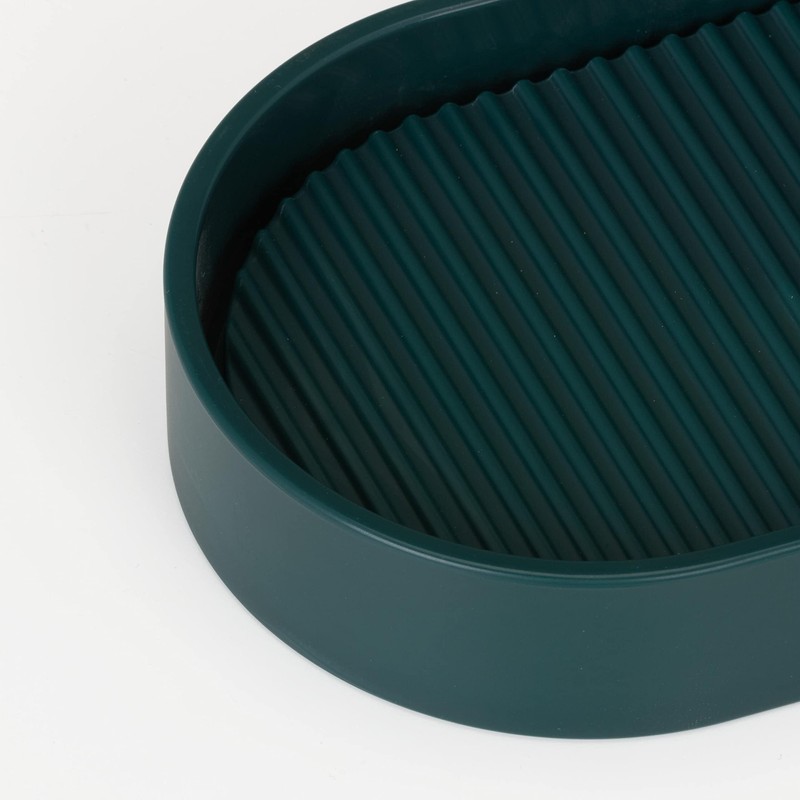 Sealskin Brave Dark Green Plastic Soap Dish with Removable Tray