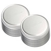 iplusmile 12Pcs Silver Tinplate Jar Lids for Wide Mouth Mason