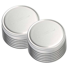 iplusmile 12Pcs Silver Tinplate Jar Lids for Wide Mouth Mason Jars Canning Accessory with Easy Open Convenient Covers for Home Food Preservation and DIY Canning Projects