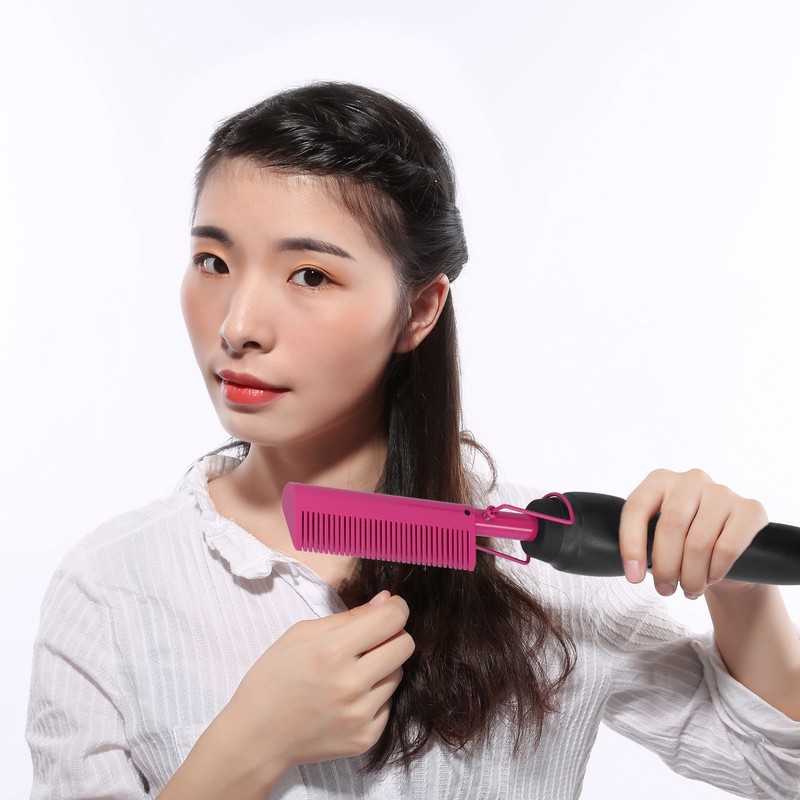 Multifunctional Hair Comb Wet and Dry Hot Heating Curling Straightening
