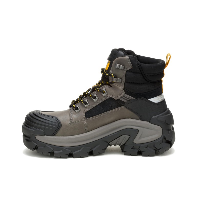 Caterpillar Men's Invader Max Waterproof Composite Toe Ankle Boot, Gargoyle,
