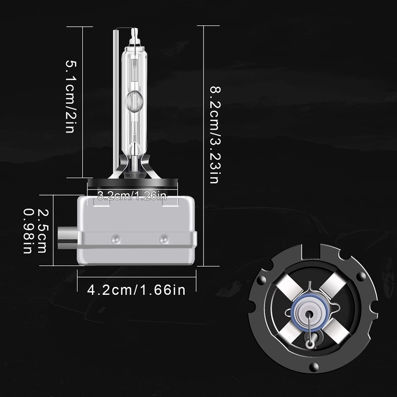 WinPower D1S HID Headlight Bulbs, 8000K 35W Xenon Replacement Lights,