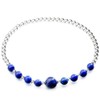 Jewever 925 Sterling Silver Beads Nature Gemstone Lapis lazuli Crystal
