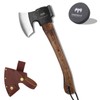 14.4" Hatchet, Camping Hatchet, Hand Forged Axe with Sheath, Bushcraft