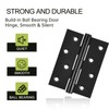 6-Pack Black Door Hinges, 4 Inch Heavy Duty Stainless Steel