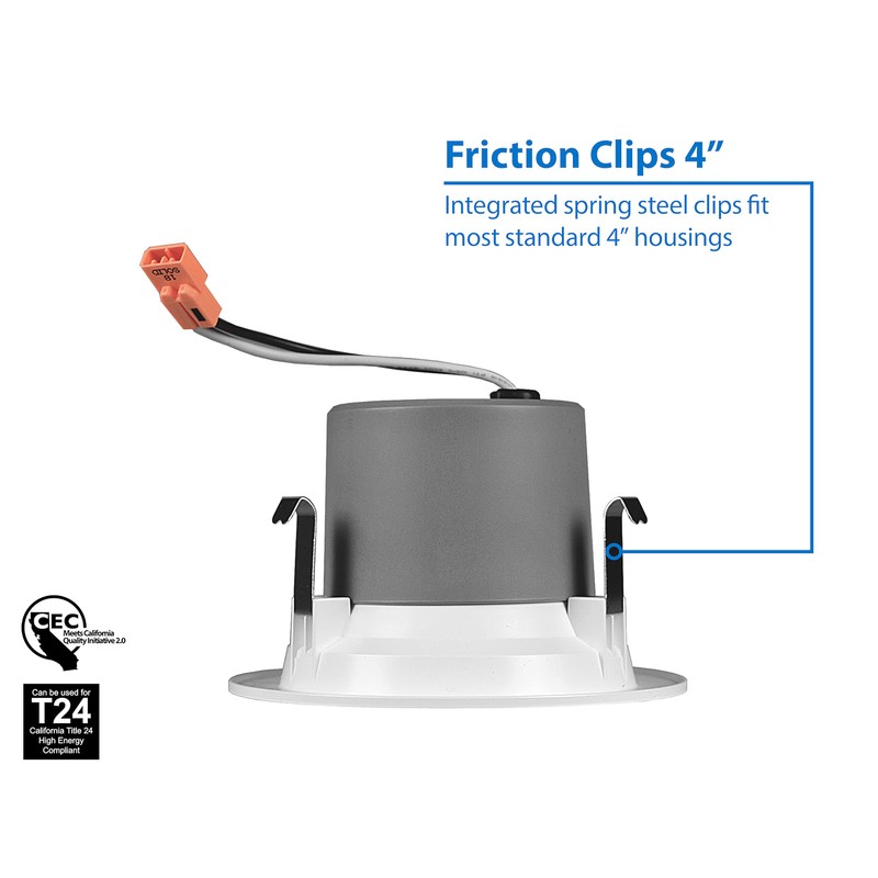 NICOR Lighting DCR41061202KWH LED Downlights, White