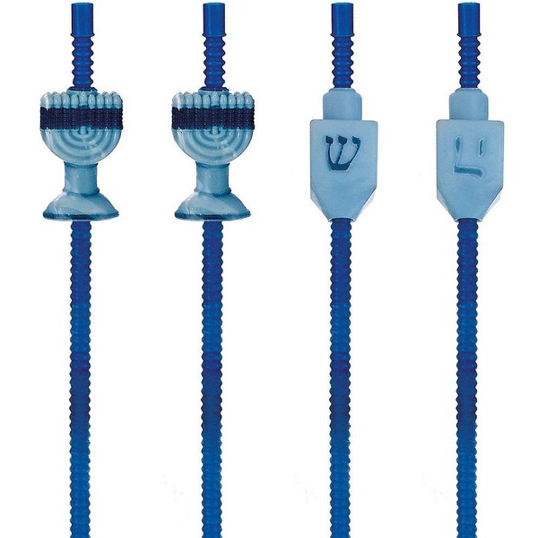 ELEGANI Drinkware Picks, Stirrers, Straws for Parties and Events; Hanukkah
