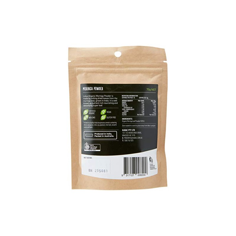 Lotus Organic Moringa Powder, 70g