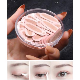 Forahome Mesh Eye Tape (Set of 150), Double Eyelid Tape, Anti-Blocking Natural Skin Color, Stick, Inconspicuous, Double Eye Tape, Breathable, Waterproof, For Swimming, Daily Use, Strong Double Layer